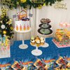 3 Pcs Hot Race Car Themed Party Tablecloth, Car Wheel Birthday Party Supplies Include Plastic Table Covers for Boy and Girl (42.5X70.8inch)