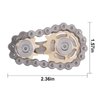 Bike Chain Gear Fidget Spinner, Metal Sprocket Chain Fidget Toy, Stress Anxiety Relief Fidget Toy Finger Spinning Toy for Kids Stainless Steel Sensory Bearings EDC Novelty Toy, Golden Plating Sprocket