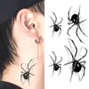 Oottati 2 Sheets Waterproof Small Cute Fake Hand Wrist Temporary Tattoos Stickers Halloween Horror 3D Realistic 4pcs Black Spider Webs