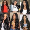YLOIJO Body Wave Lace Front Wigs Human Hair Transparent Lace Frontal Wigs for Black Women Glueless Wigs, 26 Inch Artificial Human Hair Pre-Plucked with Baby Hair