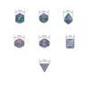 SmartDealsPro 6 x 7 Sets (42 pcs) Glitter Polyhedral Dice Sets with Pouches for DND RPG MTG Dungeon and Dragons Table Board Roll Playing Games D4 D8 D10 D12 D20 (6 Sets)