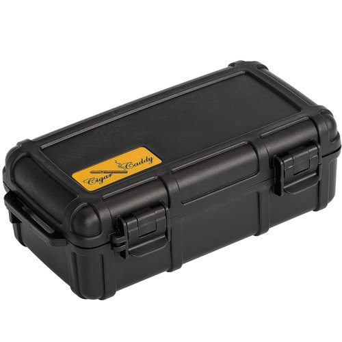 Cigar Caddy 3240 Travel Cigar Humidor, Holds 10 Cigars, Waterproof, Airtight Seal, Crush Proof, Coin Release for Air Pressure