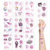Football Temporary Tattoos,10 Sheets Pink Football Temporary Transfer Soccer Tattoos Stickers for World Cup Soccer Party Gift Birthday Party Bag Fillers Boys Girls Kids