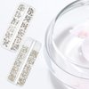 2630Pcs White Nail Rhinestones Crystal Clear Flatback Rhinestones Round Beads K9 Glass Gems Stones Nail Art Diamonds Jewels Multi Shapes Nail Charms for Nail DIY Face Eye Mackup Clothes Shoes Jewelry