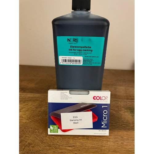 Handy Stamps Micro 1 Ink Pad - with Black Egg Safe Ink - Ideal for Marking Eggs