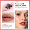 BINGBRUSH 12Pcs Mini Capsule Makeup Lipstick Set, Women Nude Brown Dark Red Matte Matt Lipsticks Cute Lip Stick Purse Set Labiales Matte Larga Duracion 24 (B-12 Pcs Mini Lipstick 02#, B)