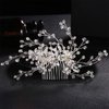 Aimimier Bridal Hair Comb Crystal Back Comb Rhinestone Headpiece for Wedding Party Prom Festival Hair Accessories for Women(Silver)
