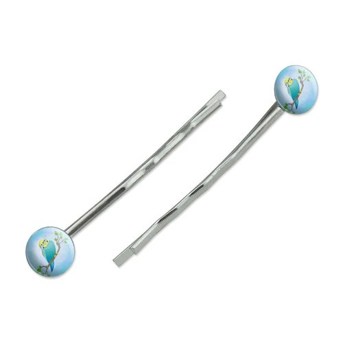 Pretty Parakeet Budgie Bobby Pins Barrettes Hair Styling Clips