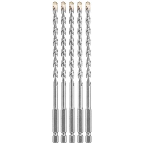 Bosch 5 pc. 1/4 In. X 6 In. Hex Shank Hammer Drill Masonry Bits LBHX0045