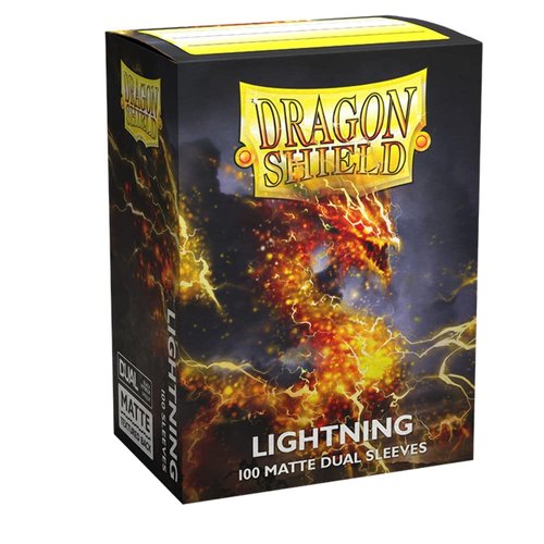 Dragon Shield Standard Size Card Sleeves – Matte Dual Lightning 100CT – MTG Card Sleeves are Smooth & Tough – Compatible with Pokemon, Yugioh, & Magic The Gathering