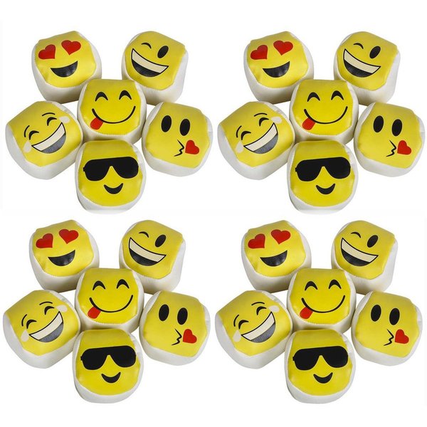 Emoji Kickball Hacky Sack HACKEY Party Balls LOT of 24