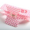 Hzaiwy Checkered Hair Clip, Pack of 1, Vintage Checkered Claw Clips Cellulose Acetate Banana Clips, Nonslip Banana Hair Clamp for Women Girls (Pink,L)