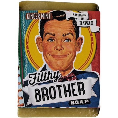 Filthy Brother All Natural Ginger Mint Soap Bar Green
