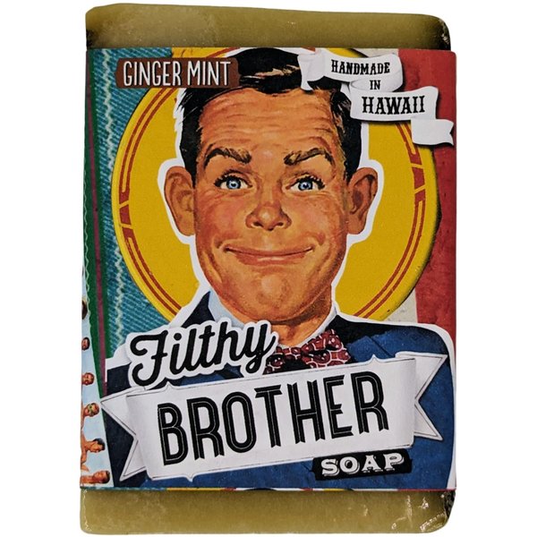 Filthy Brother All Natural Ginger Mint Soap Bar Green