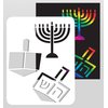 Izzy 'n' Dizzy Hanukkah Scratch Stencil Art Kit - 8" x 6" - Includes Sctatch Stick - Chanukah Arts and Crafts - Gifts and Games