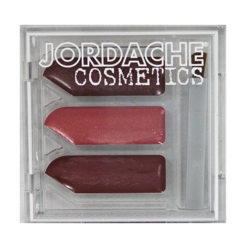 Jordache Cosmetics 3 Color Lip Gloss Trio Cream w/Applicator Brush