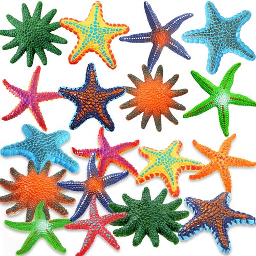 Esinyee 32 Piece Pool Toys, Summer Throwing Pool Toys with Coloured Soft Rubber Stars, Summer Beach Toys