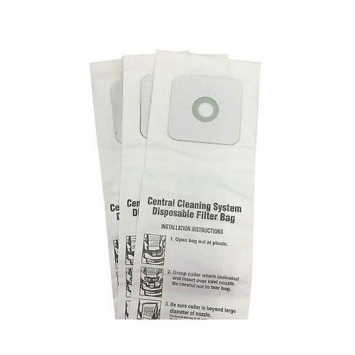 NEW - 3 Pack Central Vac Bags for Nutone Vacuum Cleaner 6 Gallon CV350, CV352, CV353, CV450, CV653