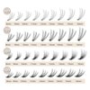 WONSIS Individual Lashes, Lash Clusters, 240 Pcs 10D Individual Lash Extensions, Natural Soft Lightweight Reusable, Thickness 0.07mm C Curl False Eyelashes 8/9/10/11/12mm (10D 8-12mm)