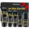 Mens Gifts for Men,Hydrating & Anti Aging Men's Skin Care Set for Fine Lines & Wrinkles,Facial Skin Care Routine Kit w/Face Wash,Scrub,Lotion,Cream,Deodorant,Skincare Gift Set Ideas Stocking Stuffers