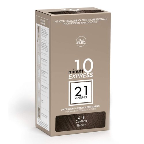 21 Perfect - Professional Hair Color Kit - Permanent Cosmetic Color Brown 4.0
