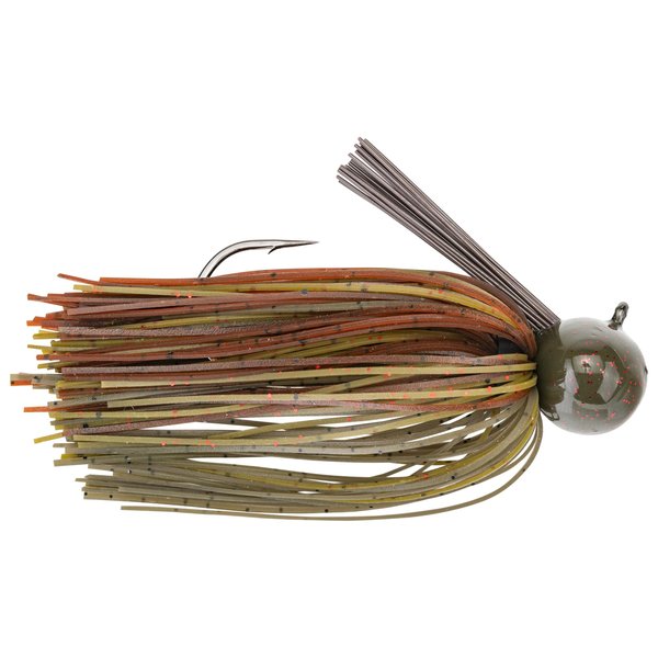 Strike King (TDJ34-46) Tour Grade Football Jig Fishing Lure, 46 - Green Pumpkin, 3/4 oz, Wide Football Shaped Head