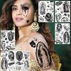GOROMON 6 Sheets Chicano Temporary Tattoos For Women Men Adults Halloween Face Makeup Kit, Black Guadalupe Tattoo Stickers, Gangster Payasa Gansta Fake Tatoos Prison Familia Joker, Tatuajes Temporales