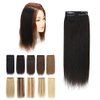 MY-LADY 2PCS Invisible Clip in Mini Hair Extensions for Short Hair Wiglets Hairpieces for Thinning Hair 6 Inch Natural Black Short Extension Hair Clips Real Hair