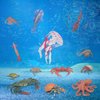 Sea Ocean Marine Animal Model Playsets 13 PCS Octopus Squid Crab Shrimp Hermit Crab Sea Turtle Action Figure Desktop Decoration Collection Party Favors Toys for Boys Girls Kids 5 6 7 8 Year Old