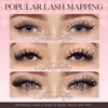 LASHVIEW Volume Lash Extensions 0.03-0.20 J/B/L/C/CC/D Curl 8-16mm Mixed & Single Length Tray, Soft Matte Dark Professional Eyelashes Extension(0.03 CC 8-16mm)