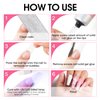AIMEILI Solid Nail Glue Gel for False Nail Tips Fake Nails, Strong Adhesion Nail Gel Glue for Nail Extension Soft Gel Nail Tips