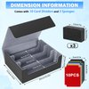 AOBOPLE 1800+ Trading Card Storage Box, Card Deck Case for Trading Cards with 5 Pcs Card Dividers PU Leather Commander Card Deck Case for Magic Commander YugiOh TCG TGG Cards Sport Cards