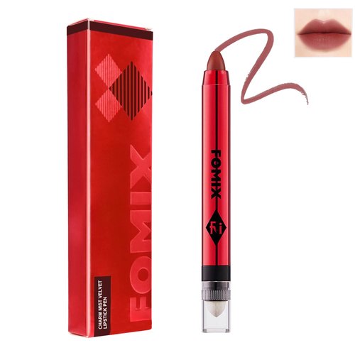 Velvet Matte Lipstick Stick with Brush-2 in 1 Double Head Lip Crayon, Waterproof Long Lasting Lip Stain Lip liner Non-stick Lipgloss Pencil Lipstick, Lip Makeup Pen, Thanksgiving Gift for Girl Women-07#