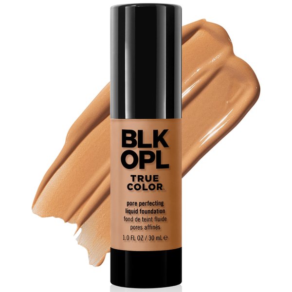 BLK/OPL Pore Perfecting Liquid Foundation, Light to Medium Coverage Foundation with Flawless Dewy Finish - Oil-Free Foundation Minimizes Appearance of Pores - Fragrance-Free Makeup (Truly Topaz)