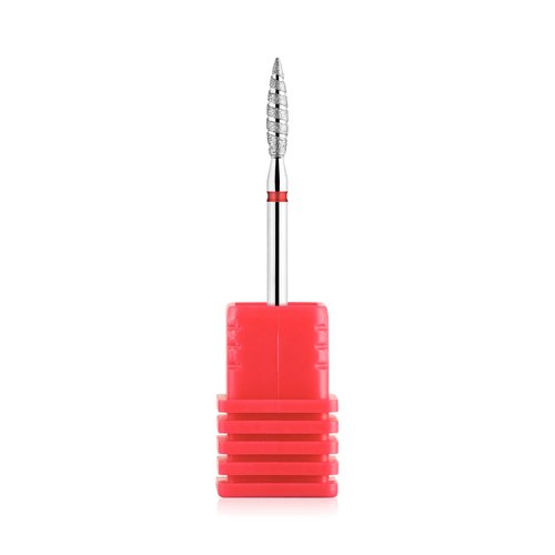 NMKL38 Tornado Flame Diamond Nail Drill Bit 3/32" Manicure Cutters Rotary Burr Drill Accessories Spiral Nail Mills Tool (D-F)