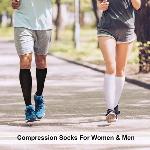 Athbavib 3 Pairs Open Toe Compression Socks for Men Women Toeless Compression Socks
