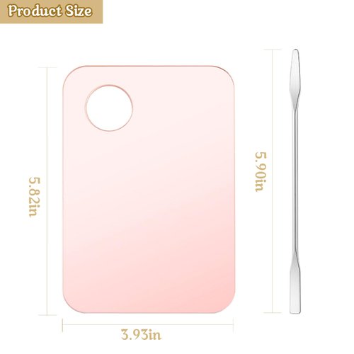 3PCS Acrylic Cosmetic Palette with 3PCS Spatula Tool, Makeup and Drawing Mixing Palette for Liquid Foundation Eye Shadow Oil Paints