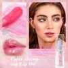 Bossup Color Changing Lip Oil,Warm Change Moisturizing Lip Gloss,Magic Big Brush Color Changing Lip Oil,Moisturized & sparkling,Long Lasting Nourishing Lip Glow Oil Non-sticky Primer Lip Tint(02)
