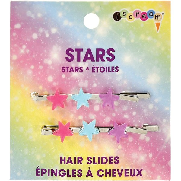iscream Pastel Stars Set of 2 Embellished Bobby Pin Hair Slides