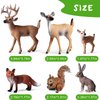 EOIVSH 6Pcs Woodland Animal Figurines - Forest Animal Toy Figures with Deer Rabbit Fox Squirrel - Miniature Animal Toys for Gift, Cake Topper&Decoration