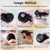 2 Pack Facial Cleansing Brush 2 in 1 for Face Exfoliation, Beomeen Soft Bamboo Charcoal Microfiber Bristle Dual Face Silicone Scrubber Brush for Pore Deep Cleansing Skincare with Lid, Black+Gradient