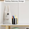 Imslery Black Round Stainless Steel 304 Pen Holder, Desk Pencil Organizer, Makeup Brush Storage, Kitchen Cutlery Holder, Multi-Purpose Office and Home Accessory