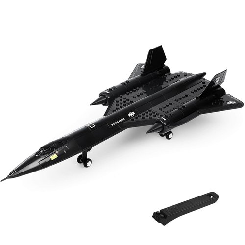 GEVINST SR-71 Fighter Blackbird Reconnaissance Aircraft Military Building kit Toys, Collect and Display, Gifts for Kid and Adults