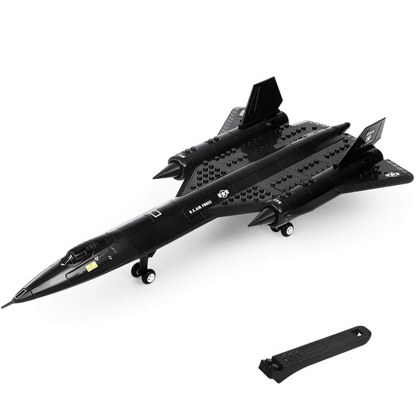 GEVINST SR-71 Fighter Blackbird Reconnaissance Aircraft Military Building kit Toys, Collect and Display, Gifts for Kid and Adults