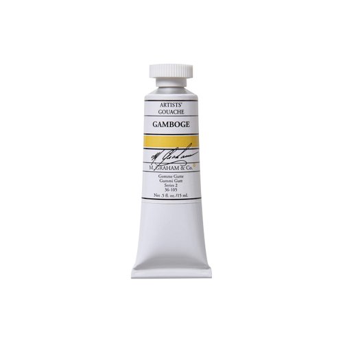 M. Graham 1/2-Ounce Tube Gouache Paint, Gamboge Gouache