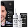 Natural Kings Men's Black Hair Dye - Root Touch Up Hair Color - Easy Application -Long lasting - Gray Coverage with Pre-Wash Shampoo - 3.74 Fl Oz