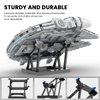 Display Stand for Lego Millennium Falcon 75257 75389, Upgraded Bracket for The Dark Falcon 75389, Strong Construction Stand Building Set with Clearer Instructions for Fans, Adults, Kids