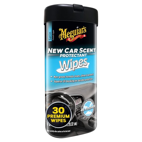 Meguiar's New Car Scent Protectant Wipes - Easy to Use Car Wipes that Protect and Freshen Your Car's Interior - Ideal for Car Detailing & Maintenance - 30 Ct