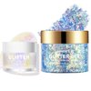 LemonSac Holographic Body Glitter Gel for Body, Face, Hair and Lip Glitter Makeup. Color Changing Glitter Gel Under Light with a Non Color Changing Glitter Gel (3# Neon Violet+Purple)