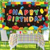 Building Blocks Party Decorations Colorful Blocks Birthday Backdrop Photography Children Kids Building Blocks Theme Party Supplies